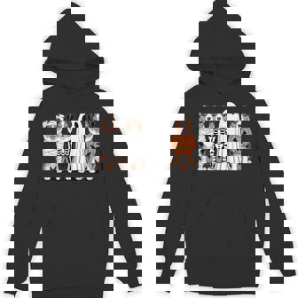 Spooky Ghost Australian Shepherd Pumpkin Halloween Skeleton Unisex Hoodie | Mazezy