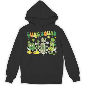 St Patrick Day Pulmonologit Lung Squad Respiratory Therapist Hoodie | Mazezy