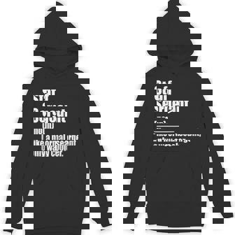 Staff Sergeant Definition Military Rank Patriotic Sergeant Tank Top Unisex Hoodie | Mazezy