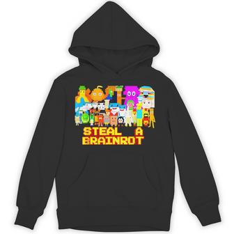Steal A Brainrot Meme ビデオゲーム キッズゲーマー パーカー - Kawaiitshirt