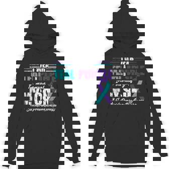 Suicide Depression Teal Purple For Son Prevention Unisex Hoodie | Mazezy