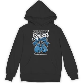 Support Squad Diabetes Awareness Boxing Enthusiasts Health Unisex Hoodie | Mazezy