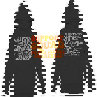 Support Squad Multiple Sclerosis Awareness Ms Orange Ribbon Hoodie - Seseable