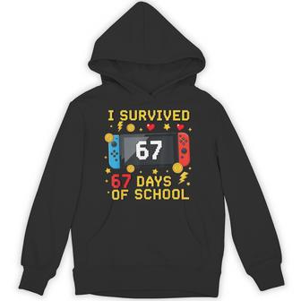 I Survived 67 Days Of School 67 Meme Gamer Students Matching Hoodie - Thegiftio UK