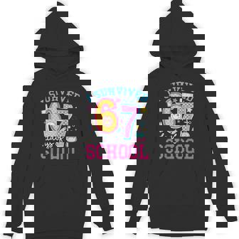 I Survived 67 Days Of School Meme Six Seven Teacher Students Unisex Hoodie | Mazezy