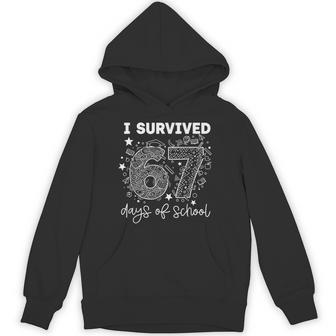 I Survived 67 Days Of School Six Seven 6 7 Meme Unisex Hoodie | Mazezy