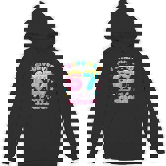 I Survived 67 Days Of School Teachers Students Drip Number Unisex Hoodie | Mazezy