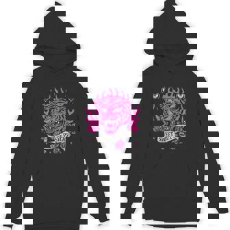 Sweet But Psycho Pastel Tiger Retro Tattoo Style Graphic Unisex Hoodie | Mazezy