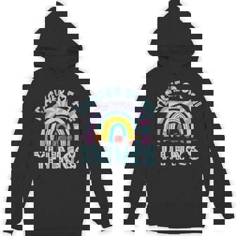 Teacher Of All Things Rainbow Pencil Apple Back To School Unisex Hoodie | Mazezy