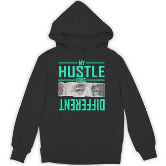 Teal Aqua My Hustle Look Different Teal Aqua Graphic Hoodie - Thegiftio UK