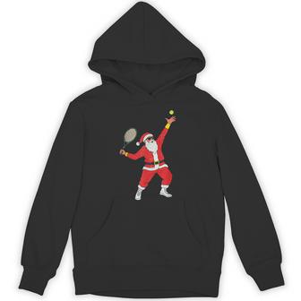Tennis Christmas Vintage Santa Xmas Hoodie - Thegiftio UK