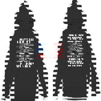 Thank You Veterans USA American Flag Military Army Unisex Hoodie | Mazezy