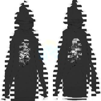 Three Headed Goat Under Full Moon Occult Horror Unisex Hoodie - Monsterry