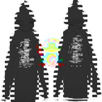 Tie-Dye Frog Peace Sign Hippie Unisex Hoodie | Mazezy