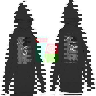 Turkmenistan Afghanistan Half Flag Turkmen Afghan Heritage Unisex Hoodie | Mazezy