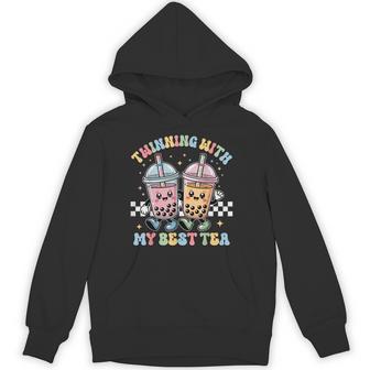 Twinning With My Best Tea Bestie Spirit Week Twins Day Hoodie - Thegiftio UK