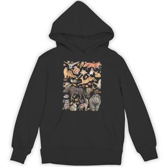 Types Of Forest Animals Nature Wildlife Woodland Hoodie - Thegiftio UK