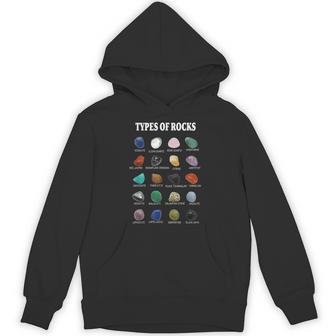Types Of Rocks Educational Geology Minerals Gemology Hoodie - Thegiftio UK