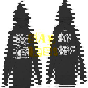 University-Gold Say Less Varsity-Gold Color Graphic Hoodie - Thegiftio