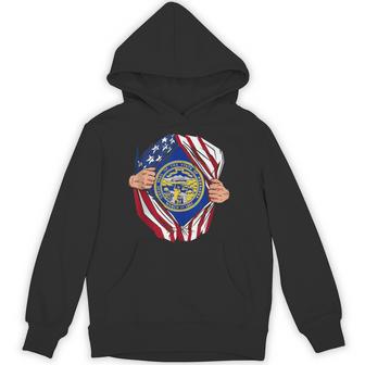 USA American Grown Nebraska Flag Tank Top Unisex Hoodie | Mazezy