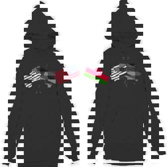 USA Malawi Crossed Flags American Malawian Friendship Unisex Hoodie | Mazezy