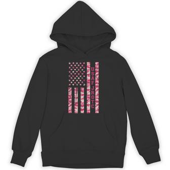 USAF JROTC Air Force Cadet Military Pink Camo USA Flag Unisex Hoodie | Mazezy