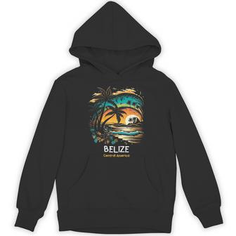 Vacation Souvenir Palm Tree Belize Hoodie | Mazezy