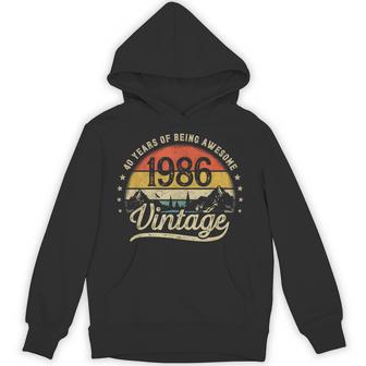 Vintage 1986 40 Years Old 40Th Birthday Hoodie - Thegiftio UK