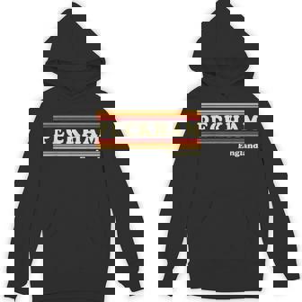 Vintage 80s Peckham England Retro Graphic Unisex Hoodie | Mazezy