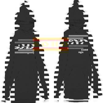 Vintage 80s Soho England Retro Graphic Unisex Hoodie | Mazezy