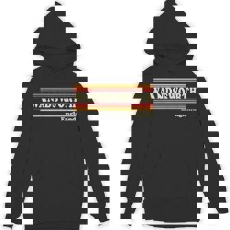 Vintage 80s Wandsworth England Retro Graphic Unisex Hoodie | Mazezy