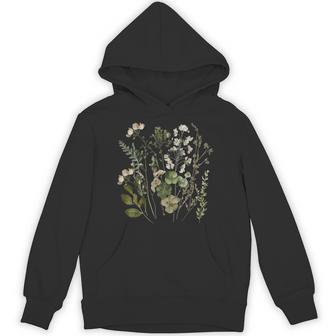 Vintage Flowers Goblincore Cottagecore Flowers Gardener Hoodie - Thegiftio UK