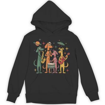 Vintage Mid Century Modern Look Dogs Band 50S 60S Style Hoodie - Thegiftio UK