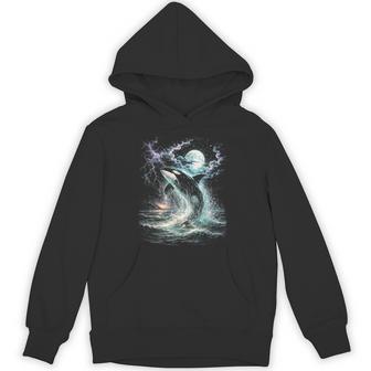 Vintage Orca Midnight 90S Graphic Retro Whale Ocean Wildlife Hoodie - Thegiftio