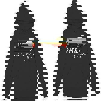 Vintage Retro 1980s Sunset Dayton Skyline Ohio Souvenir Tank Top Unisex Hoodie | Mazezy