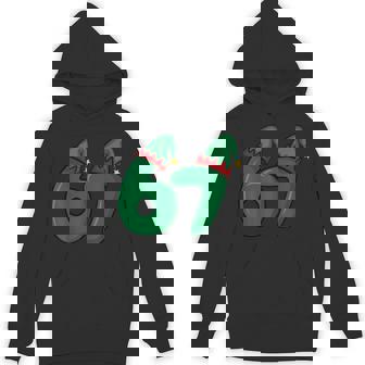Viral 67 Christmas Elf Hat 6 7 Trend Meme Six Seven Elves Hoodie - Thegiftio