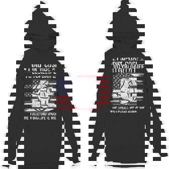 Volleyball Dad Life Chose Me Patriotic Volleyball Dad Unisex Hoodie | Mazezy