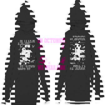 Volleyball In October We Wear Pink Halloween Breast Cancer Unisex Hoodie | Mazezy