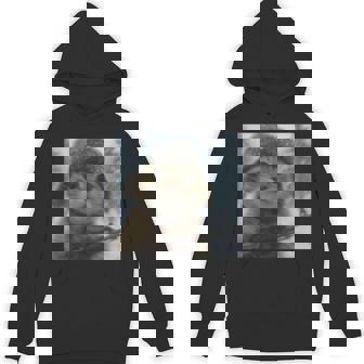 Wacky Cat Snow Kitten Soldier Selfie With Gun Meme Unisex Hoodie | Mazezy