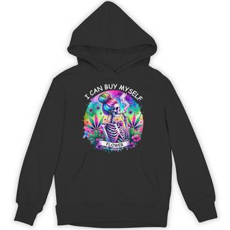 Weed Marijuana Smoking 420 Cannabis I Can Buy Myself Flowers Hoodie | Seseable UK