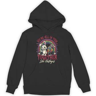 We're All In This Together Like Hostages Goth Hoodie - Thegiftio