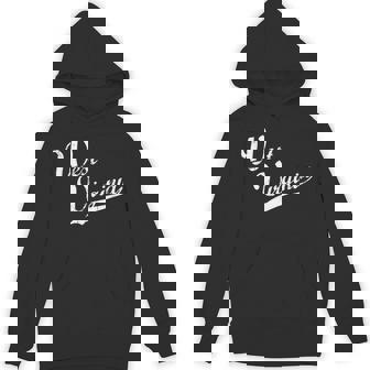 West Virginia WV Vintage Sports Script Unisex Hoodie | Mazezy