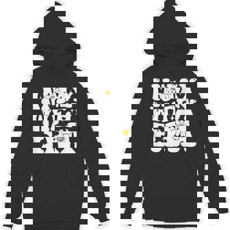 In My Wifey Era Retro Daisy Groovy 70s Style On Back Unisex Hoodie | Mazezy