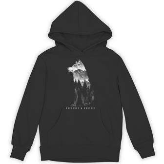 Wolf Preserve & Protect Nature Lover Animal Hoodie | Seseable UK
