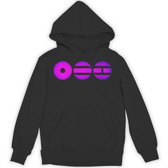 Women's Retro Purple Circle Arirang Basic Symbol Hoodie - Thegiftio UK