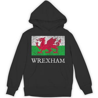 Wrexham Football Wales Welsh Soccer Jersey Retro Vintage Hoodie - Thegiftio UK