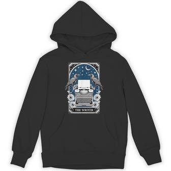 The Writer Typewriter Crow Writing Journalist Book Writer Hoodie - Thegiftio UK