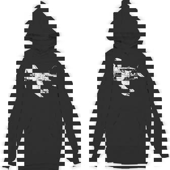 WWII US Fighter Jet Aircraft World War II Vintage Airplane Unisex Hoodie | Mazezy