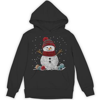 Yarn Snowman Sewing Knitting Crocheting Quilter Crochet Hoodie - Thegiftio UK