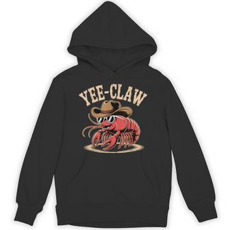 Yee Claw Western Country Cowboy Crawfish Seafood Lobster Hoodie | Mazezy